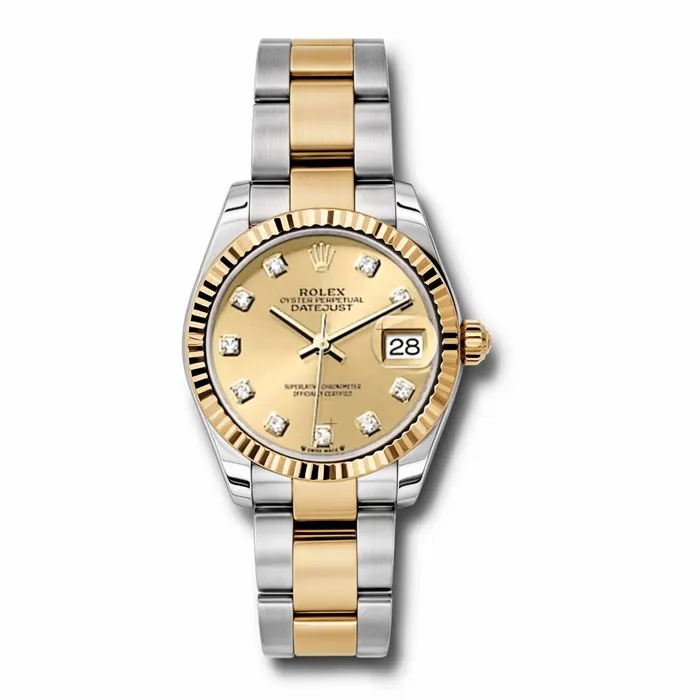 Rolex Bracelets Rolex Datejust 31mm Ref 178273 chdo Champagne Diamond Dial Two Tone Stainless Steel 18K Yellow Gold Oyster Bracelet Womens Watch Rolex Bracelets Rolex Datejust 31mm Ref 178273 chdo Champagne Diamond Dial Two Tone Stainless Steel 18K Yellow Gold Oyster Bracelet Womens Watch