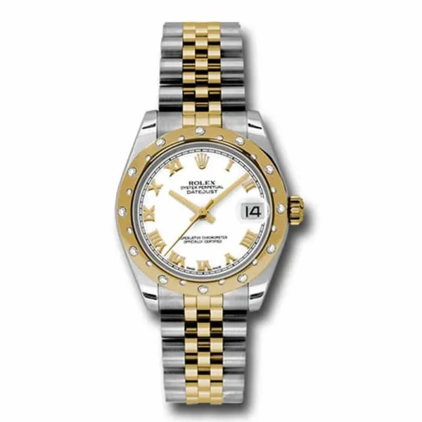 Rolex Bracelets Rolex Datejust 31mm Ref 178343 wrj White Roman Dial Diamond Bezel Two Tone Stainless Steel 18K Yellow Gold Jubilee Bracelet Womens Watch Rolex Bracelets Rolex Datejust 31mm Ref 178343 wrj White Roman Dial Diamond Bezel Two Tone Stainless Steel 18K Yellow Gold Jubilee Bracelet Womens Watch