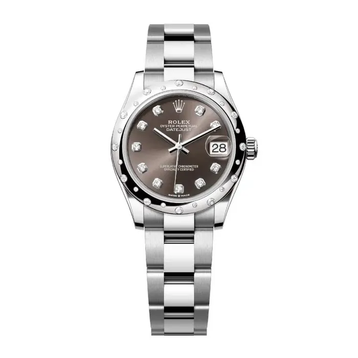 Rolex Bracelets Rolex Datejust 31mm Ref 278344rbr0007 Dark Grey Diamond Dial Diamond Bezel Stainless Steel Oyster Bracelet Womens Watch Rolex Bracelets Rolex Datejust 31mm Ref 278344rbr0007 Dark Grey Diamond Dial Diamond Bezel Stainless Steel Oyster Bracelet Womens Watch