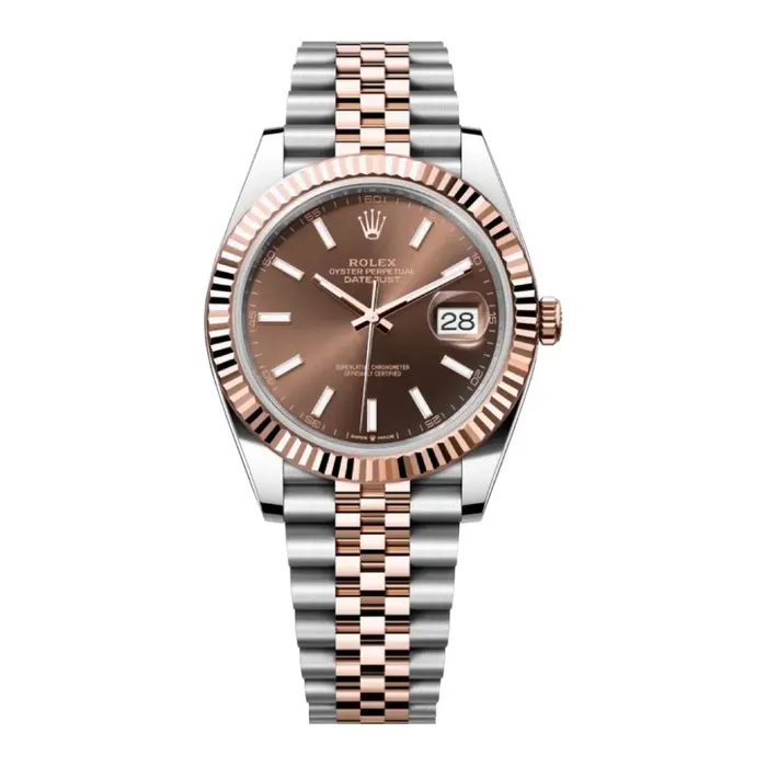 Rolex Bracelets Rolex Datejust 41mm Ref 1263310002 Chocolate Stick Dial Two Tone Stainless Steel 18K Rose Gold Jubilee Bracelet Mens Watch Rolex Bracelets Rolex Datejust 41mm Ref 1263310002 Chocolate Stick Dial Two Tone Stainless Steel 18K Rose Gold Jubilee Bracelet Mens Watch