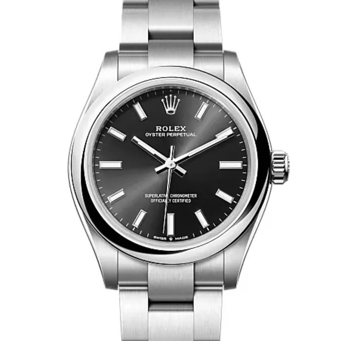 Rolex Bracelets Rolex Oyster Perpetual 31mm Ref 2772000002 Black Stick Dial Stainless Steel Oyster Bracelet Watch
