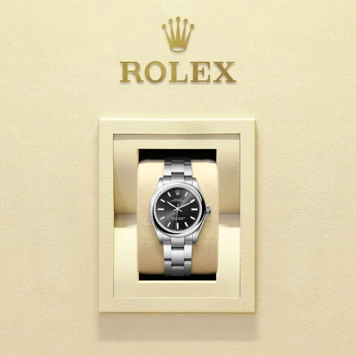 Rolex Bracelets Rolex Oyster Perpetual 31mm Ref 2772000002 Black Stick Dial Stainless Steel Oyster Bracelet Watch