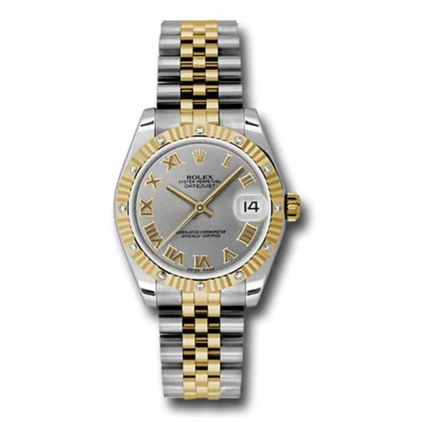 Rolex Datejust 31mm Ref 178313 grj Grey Roman Dial Diamond Bezel Two Tone Stainless Steel 18K Yellow Gold Jubilee Bracelet Womens Watch Rolex Bracelets Rolex Datejust 31mm Ref 178313 grj Grey Roman Dial Diamond Bezel Two Tone Stainless Steel 18K Yellow Gold Jubilee Bracelet Womens Watch Rolex Bracelets