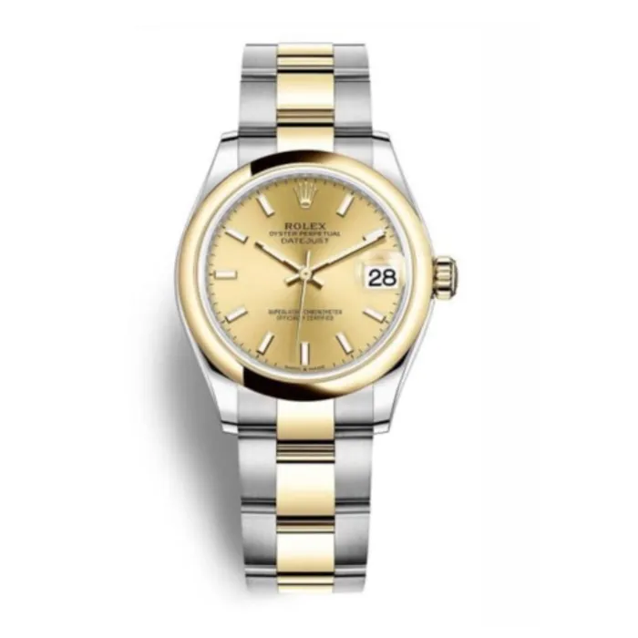 Rolex Datejust 31mm Ref 2782430013 Champagne Stick Dial Two Tone Stainless Steel 18K Yellow Gold Oyster Bracelet Womens Watch Rolex Bracelets Rolex Datejust 31mm Ref 2782430013 Champagne Stick Dial Two Tone Stainless Steel 18K Yellow Gold Oyster Bracelet Womens Watch Rolex Bracelets