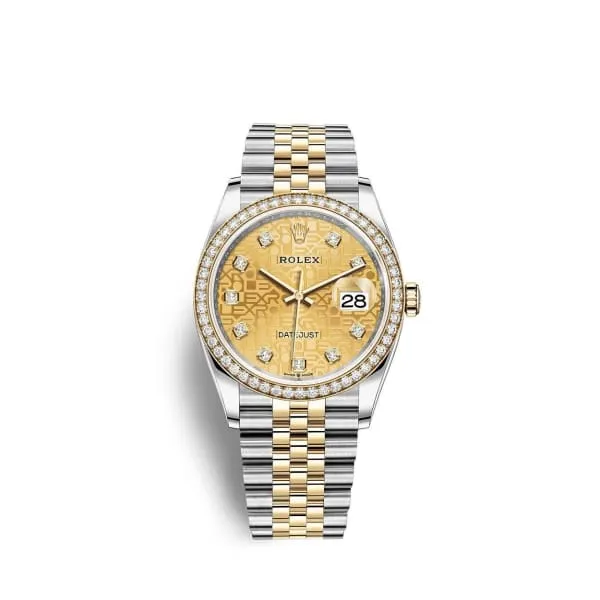 Rolex Datejust 36mm Ref 126283rbr0019 Champagne Jubilee Diamond Dial Diamond Bezel Two Tone Stainless Steel 18K Yellow Gold Jubilee Bracelet Watch Rolex Bracelets Rolex Datejust 36mm Ref 126283rbr0019 Champagne Jubilee Diamond Dial Diamond Bezel Two Tone Stainless Steel 18K Yellow Gold Jubilee Bracelet Watch Rolex Bracelets