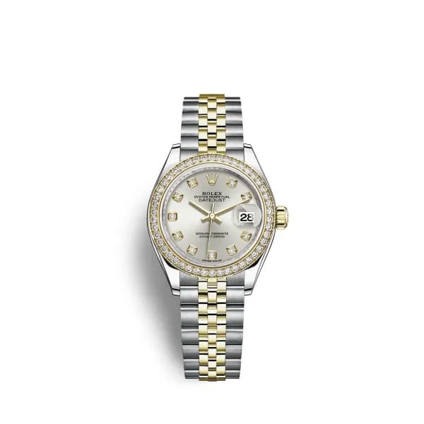 Rolex LadyDatejust 28mm Ref 279383rbr0007 Silver Diamond Dial Diamond Bezel Two Tone Stainless Steel 18K Yellow Gold Jubilee Bracelet Womens Watch Rolex Bracelets Rolex LadyDatejust 28mm Ref 279383rbr0007 Silver Diamond Dial Diamond Bezel Two Tone Stainless Steel 18K Yellow Gold Jubilee Bracelet Womens Watch Rolex Bracelets