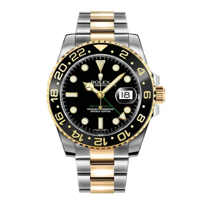 Rolex Rolex GMTMaster II 40mm Ref 116713LN Black Dial Black Bezel Two Tone Stainless Steel 18K Yellow Gold Oyster Bracelet Mens Watch Bracelets Rolex Rolex GMTMaster II 40mm Ref 116713LN Black Dial Black Bezel Two Tone Stainless Steel 18K Yellow Gold Oyster Bracelet Mens Watch Bracelets