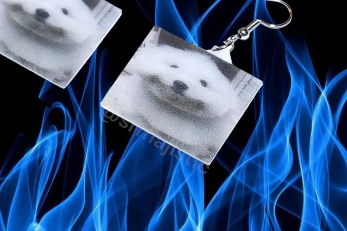 Sam Makes Things Earrings Mulch Dog Meme Funny Handmade Earrings
