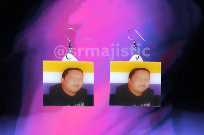 Sam Makes Things Earrings Sal Vulcano Says Gay Rights Pride Flag Handmade Earrings