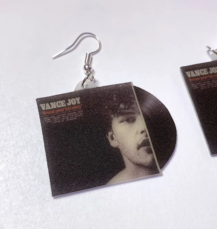 Sam Makes Things Vance Joy Dream Your Life Away Vinyl Album Handmade Earrings Earrings