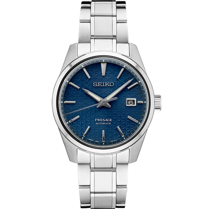 Seiko Presage SPB167 Watch Blue Textured Dial Stainless Steel 393mm Automatic Seiko Watches Seiko Presage SPB167 Watch Blue Textured Dial Stainless Steel 393mm Automatic Seiko Watches