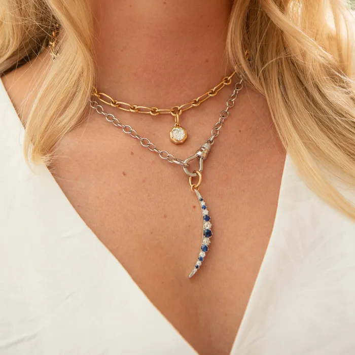 Single Stone Necklaces Single Stone Platinum Evren Chain Necklace