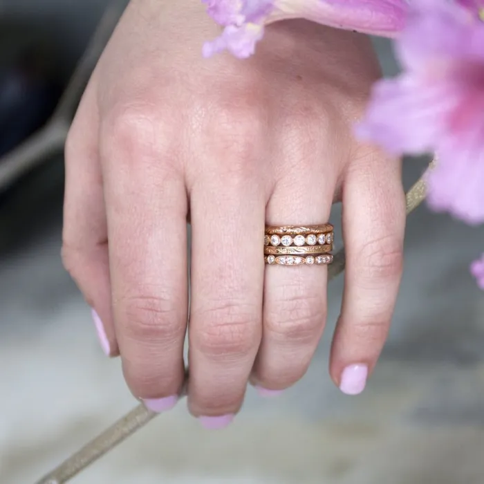 Single Stone Single Stone 18K Rose Gold Natalie Band Rings