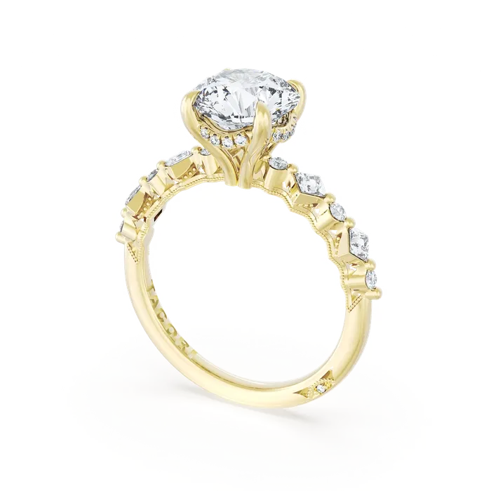 Tacori Rings Tacori 18K Yellow Gold Diamond Ring with Hidden Diamond Halo