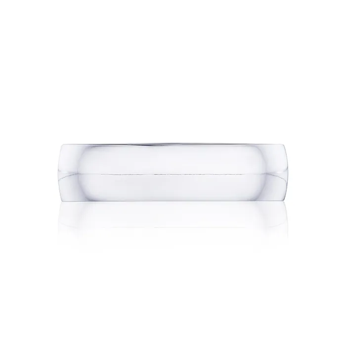 Tacori Sculpted Crescent 18K White Gold Domed Polished Mens Wedding Band 6mm Tacori Rings