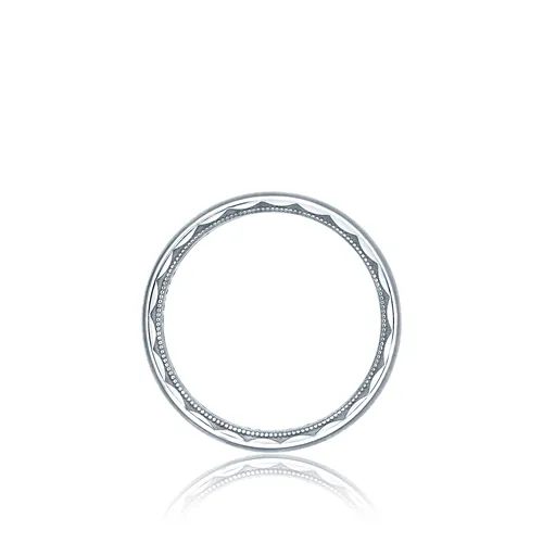 Tacori Sculpted Crescent 18K White Gold Domed Polished Mens Wedding Band 6mm Tacori Rings