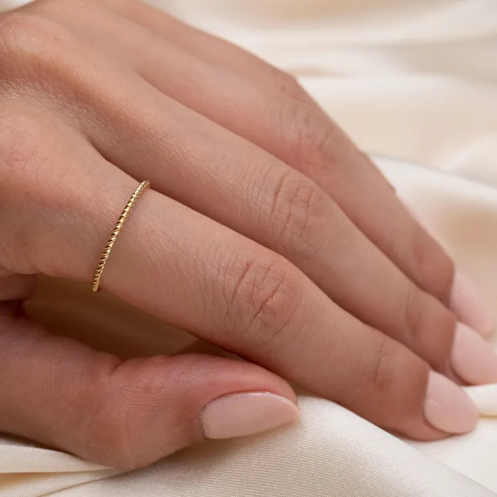 TheRoseGypsy Rings Gold Filled Dainty Twist Stacker Ring