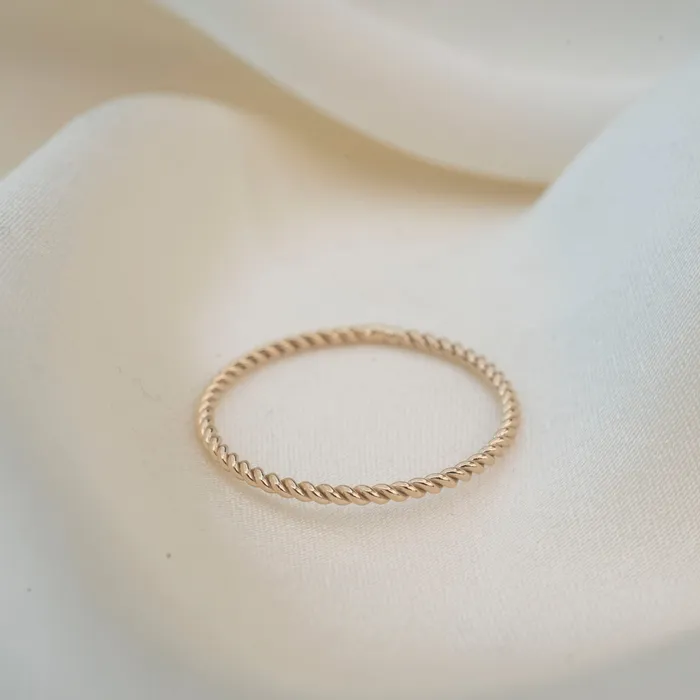 TheRoseGypsy Rings Gold Filled Dainty Twist Stacker Ring