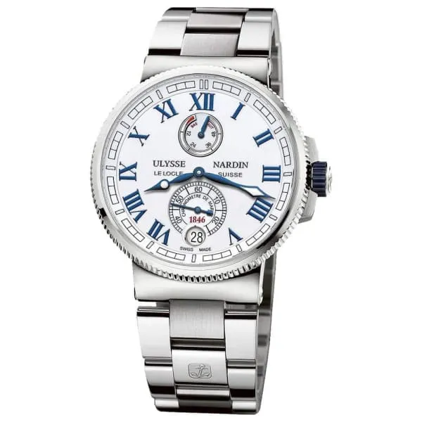 Ulysse Nardin Bracelets Ulysse Nardin Chronometer Marine 43mm Watch Ref 11831267M40 White Roman Dial Titanium Steel Bracelet Ulysse Nardin Bracelets Ulysse Nardin Chronometer Marine 43mm Watch Ref 11831267M40 White Roman Dial Titanium Steel Bracelet